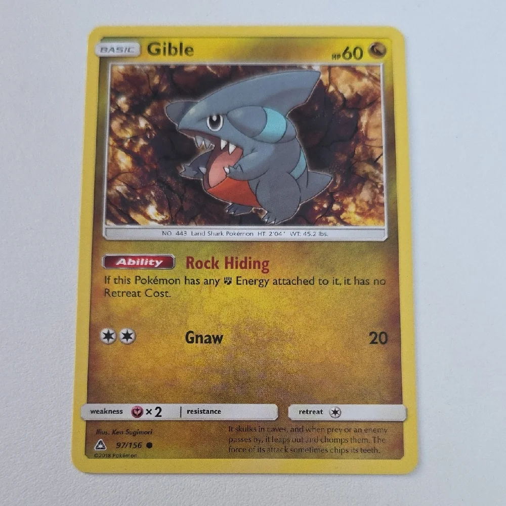 Pokemon Gible Card